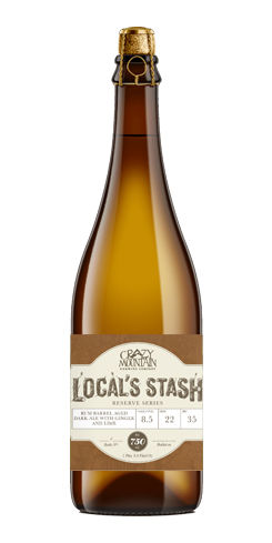 Local's Stash Reserve Series - Rum Barrel-Aged Dark Ale w/ Ginger and Lime by Crazy Mountain Brewing Co. 